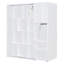Lit escamotable mural simple avec bibliothèque, armoire supérieure, bureau extensible et rangement latéral-1926789213