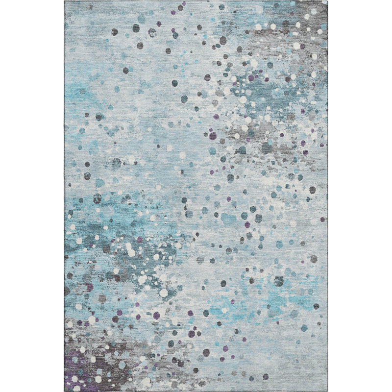 Premium Machine Washable Ansley Abstract Rug, Rectangle 9' x 12'