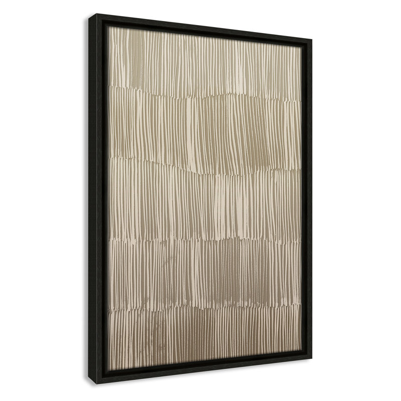 Linear Calm I Print par , H 19,5 po x l 13,5 po, Flottant espresso