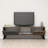 Modern TV Stand with Wall-Mount Capability, Walnut & Black Finish, 54.3 x 16.8 x 11.6 inches | 100% Melamine Coated Particle Board, Thickness: 0.7 inches | Multiple Shelves, Sleek Design for Contemporary Living Rooms-724727237