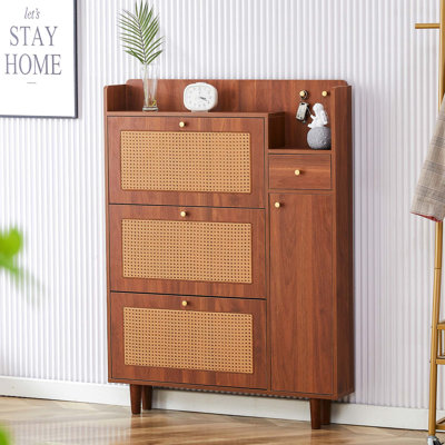 Modern Minimalist MDF Storage Cabinet with Multi-Drawer Organization