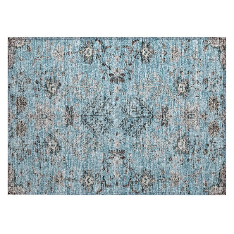 Machine Washable Indoor/Outdoor Cicel ACN1156 Sky Rug, Rectangle 1'8" x 2'6"
