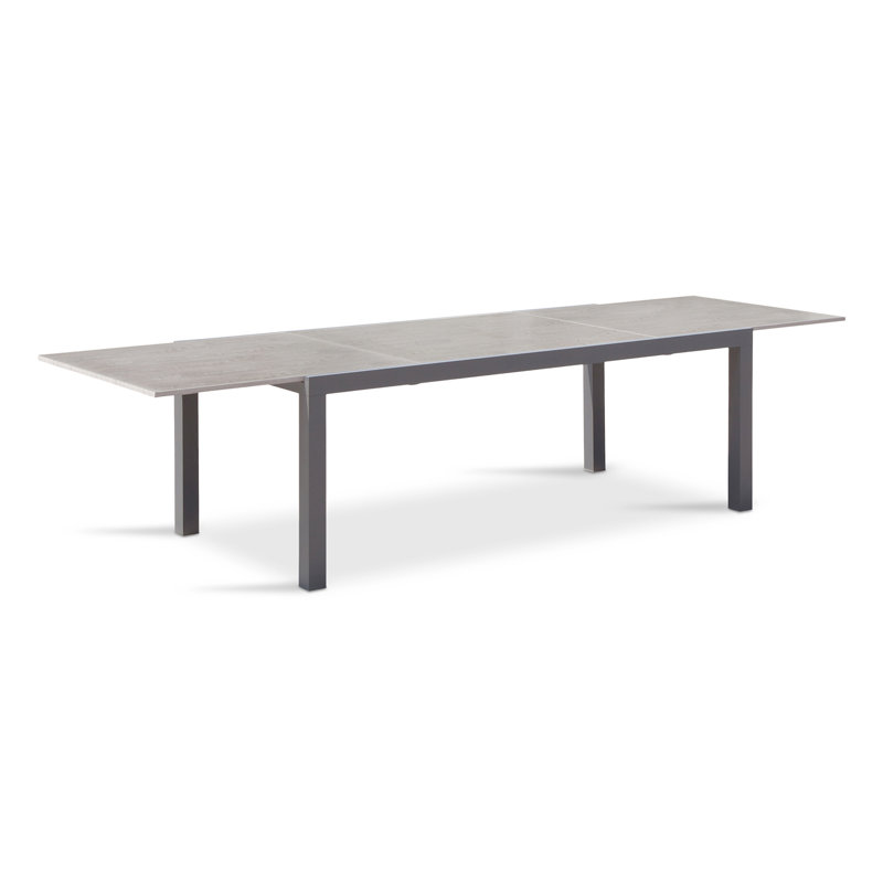 Dune Outdoor Dining Table, Barnwood, White