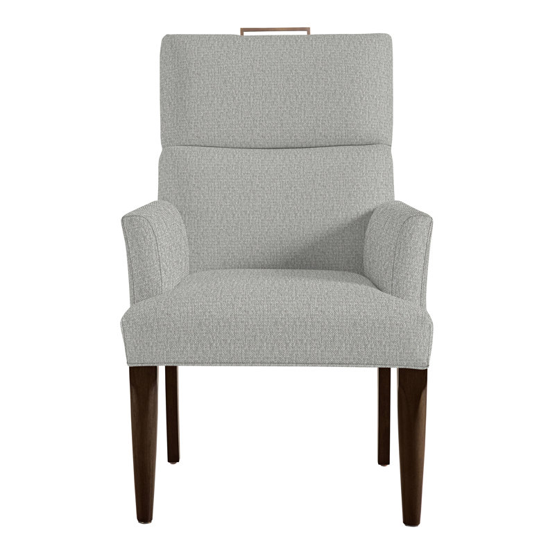 Thom Filicia Home Fabric Tight Back Arm Chair, Hampton, Tarbee Dove