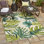 Tapis intérieur / extérieur floral Cindina