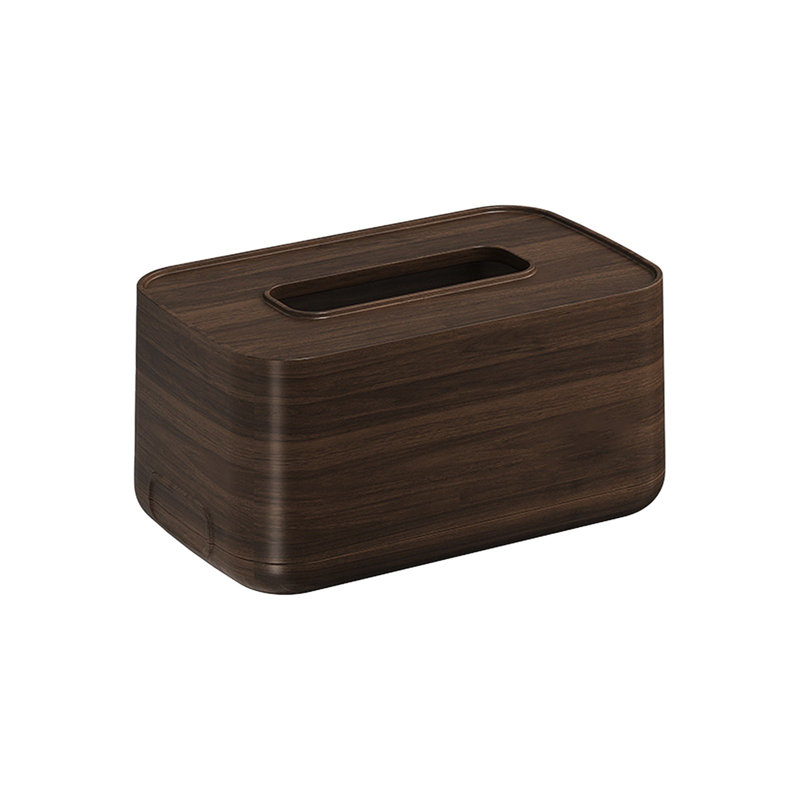 Boîte de rangement en papier imitation grain de bois en plastique
