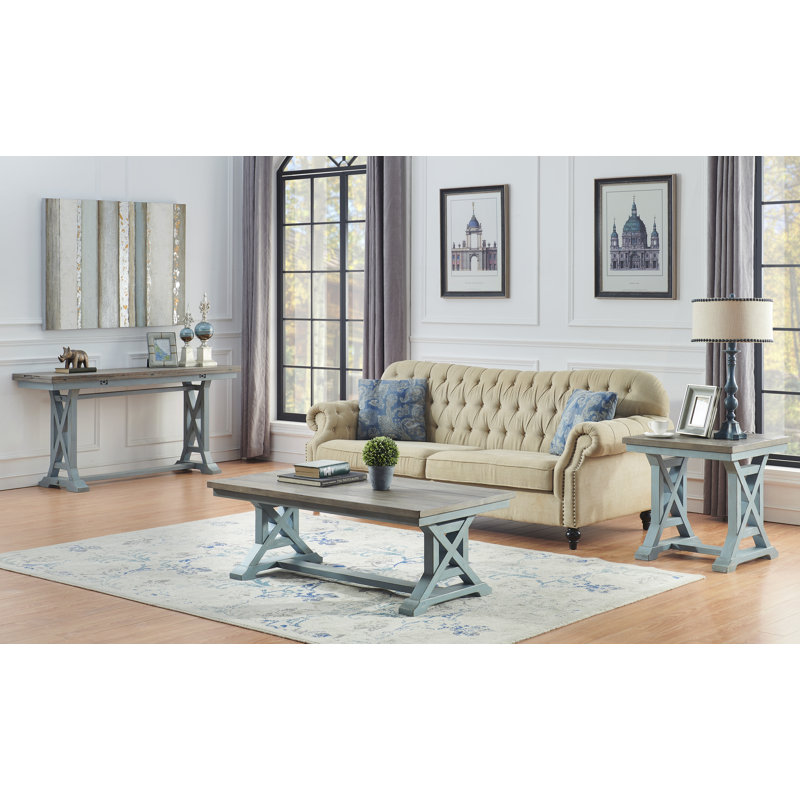 Brenai End Table, Blue