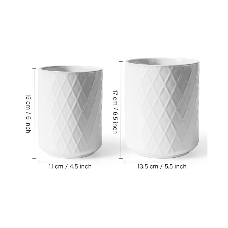 Ceramic / Porcelain Round Utensil Crock