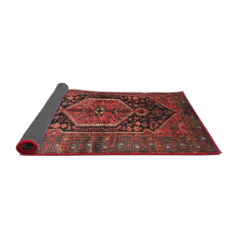 Tapis rouge à motif sud-ouest, Rond 5 pi