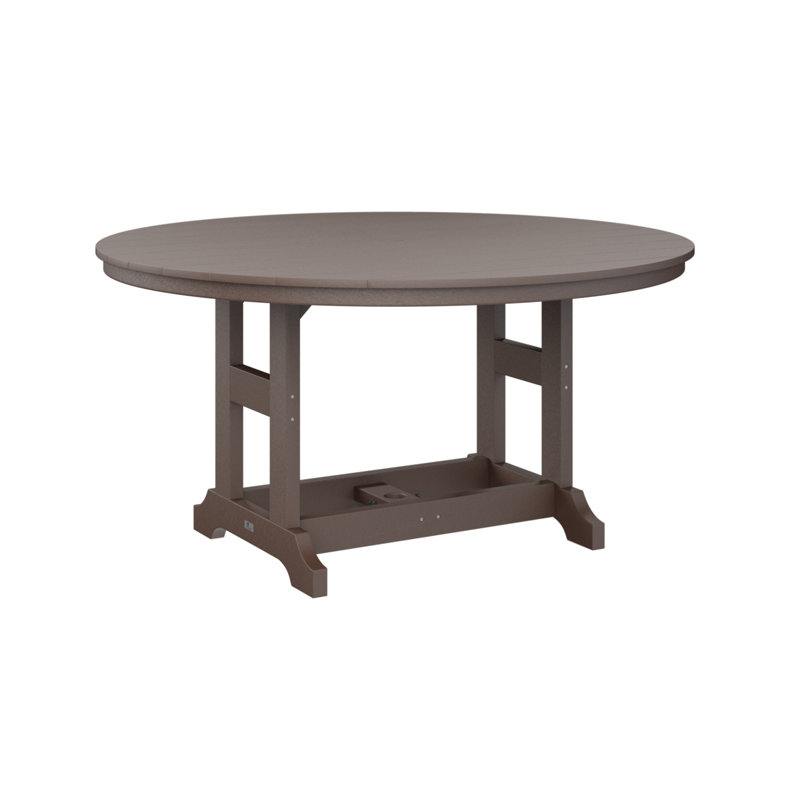 Table de salle à manger ronde Berlin, Brun chocolat, H 35,5 po x l 60 po x P 60 po