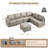 7-Piece Modern Upholstered Sectional Sofa-1327183570-1327183571