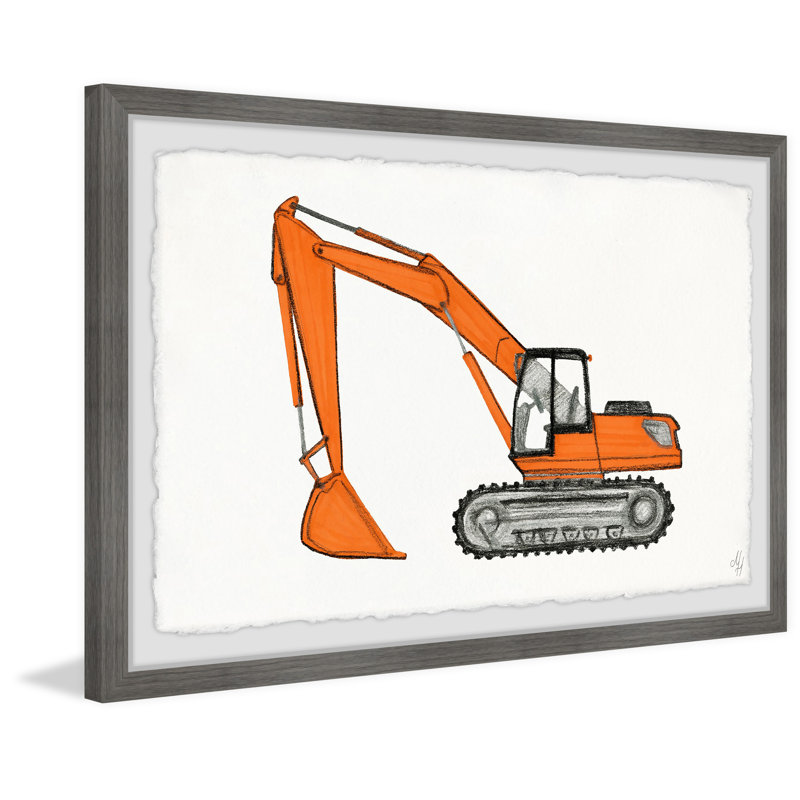Theodore Excavator Truck - Print, 41cm H x 61cm W