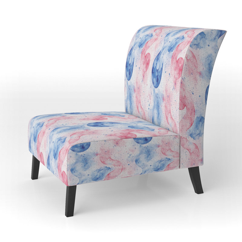 Fauteuil de chambre rouge symbole Yin Yang, Pantoufle sans accoudoirs
