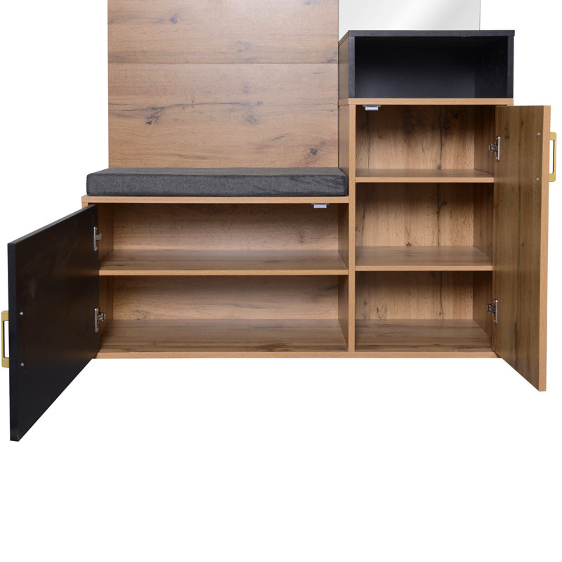 Fultonham Hall Tree 104cm Wide with Bench and Shoe Storage