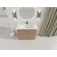 Meuble-lavabo autoportant 40 po avec lavabo en céramique et 2 portes à fermeture en douceur, emballage KD, contreplaqué