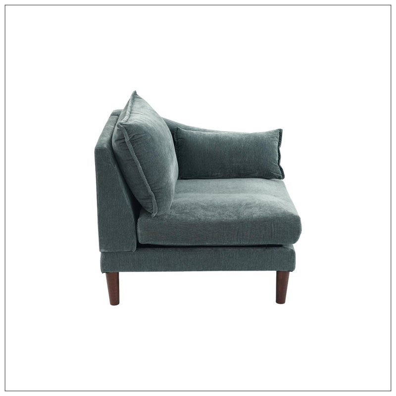 Canapé modulaire en U Griffin avec repose-pieds et coussins Griffin, Tissu grisâtre, H 31 po x l 120 po x P 60 po
