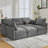 Chenille Upholstered Modular Sectional Sofa-367671437