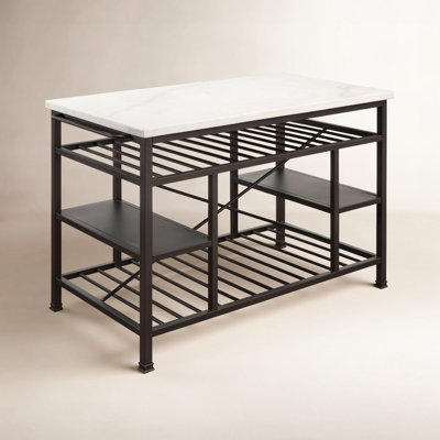 Hodder Marble Top Kitchen Island