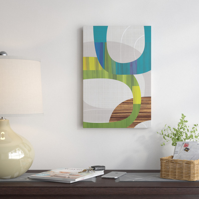 « links i », impression sur toile tendue, H 26 po x l 18 po x P 1,5 po, Pas de tapis, Toile tendue