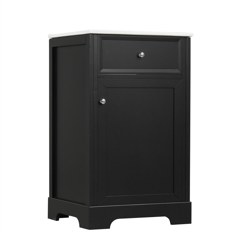 Meuble-lavabo de 20 po Imoh, Noir, noir, noir, noir