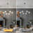Boyu 6 - Light Shaded Modern Linear Chandelier Chandeliers for Dining Room Kitchen Island Lighting