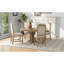 Ensemble de salle à manger 5 pièces avec table ronde extensible et 4 chaises rembourrées pour la cuisine et la salle à manger-134187664