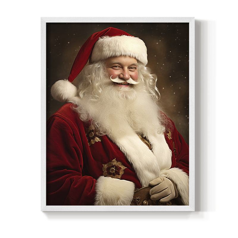 «Christmas Holiday Art CDXLIX», reproduction d'art encadrée - bois massif, H 21 po x l 17 po, Blanc