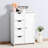 Modern White Bathroom Storage Cabinet - Adjustable Shelf And Drawers, Made Of Solid For Long-Term Use In 4 Material