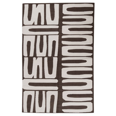 Tapis rectangulaire en laine à tissage plat