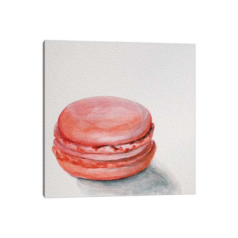 Raspberry Macaron by Jennifer Redstreake - Wrapped Canvas Print, 30.48cm H x 30.48cm W x 1.905cm D