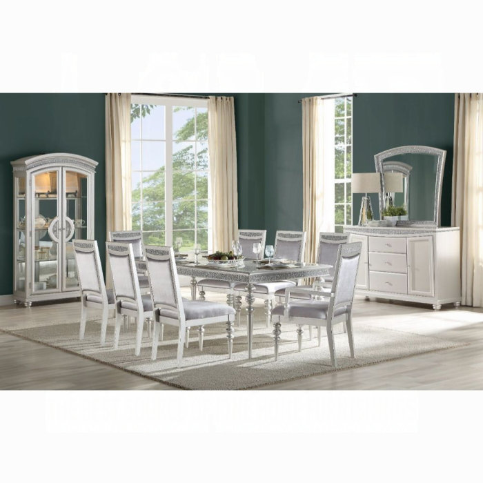 ACME Maverick Dining Table, Platinum