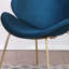 Chaises de salle à manger en velours, chaises de salon rembourrées avec pieds en métal doré-995572811