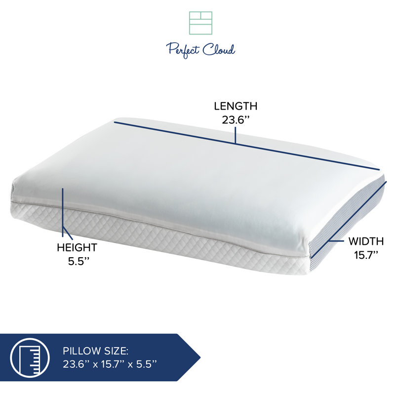 Standard Size Hypoallergenic Cooling Gel Memory Foam Pillow