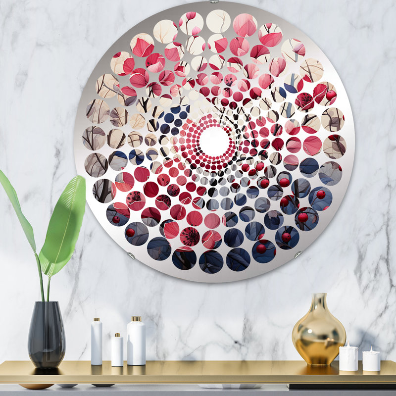 Miroir mural rond Niswger, 31,4 po x 31,4 po
