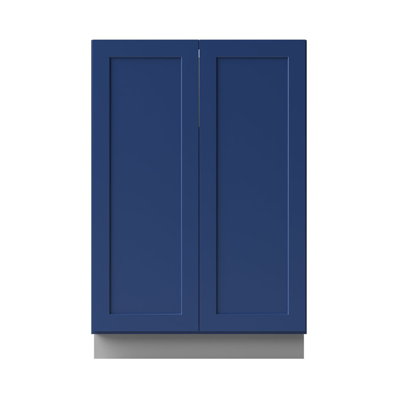 Armoire de cuisine en bois massif prête à assembler, Shaker bleu, 36", 54"
