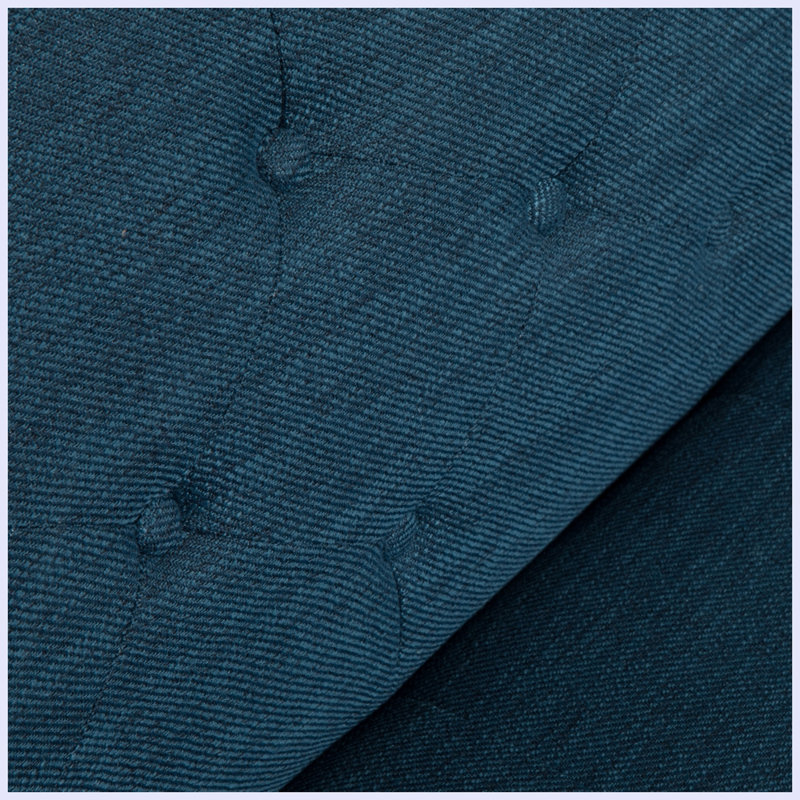Canapé en tissu Mid-Century, Bleu marine