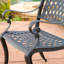 2 chaises de salle à manger en fonte d'aluminium - noir, pour chaise de patio