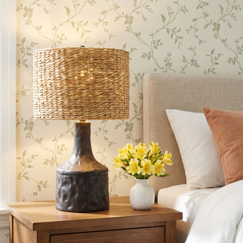 Camryn Resin Table Lamp, Black