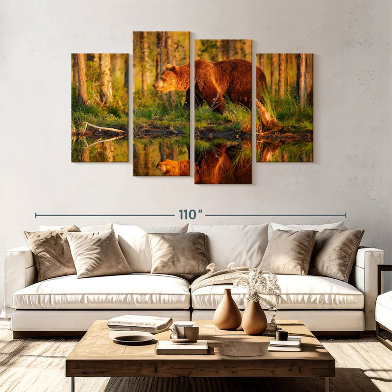 Brampt Wild Forest Bear, 54"H x 84"W