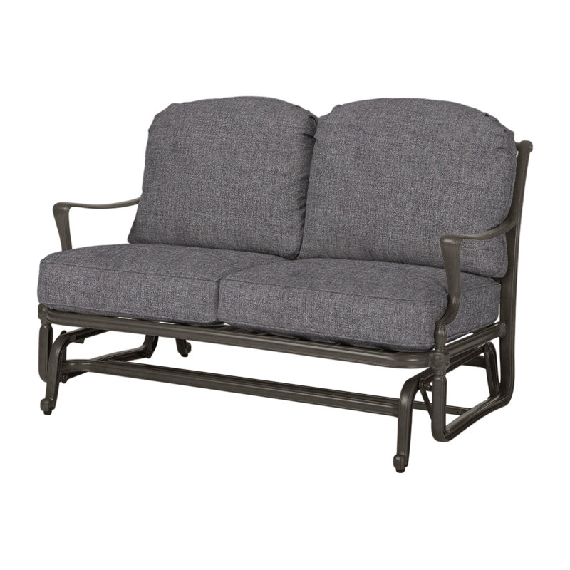 Bel Air Loveseat Glider wih Sunbrella Cushions, Cast Slate Sunbrella® Plainweave, Shade