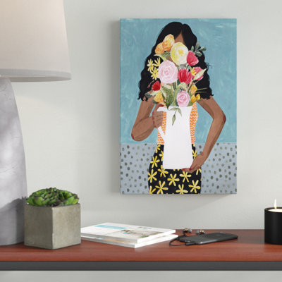 Flower Vase Girl I by Grace Popp - Painting Print