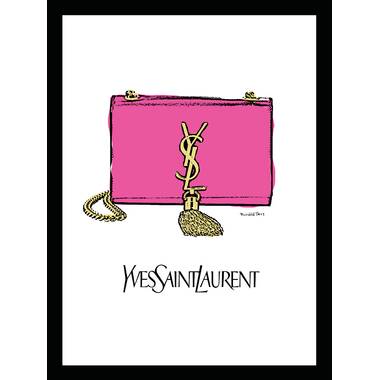 Venice Beach Collection's Hot Pink Glam Lips 14x18 Framed Print