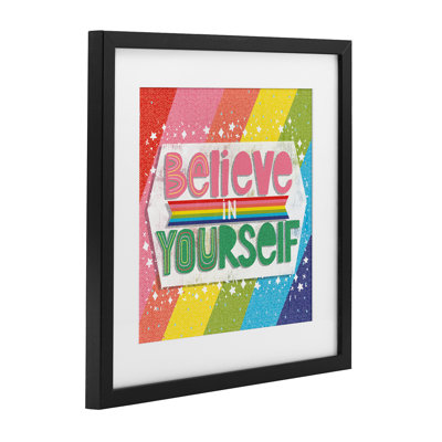 «Believe In Yourself», impression sous verre encadrée par Jilly Jack Designs