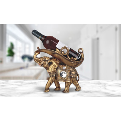 Figurine de porte-bouteilles 11,25 "Golden