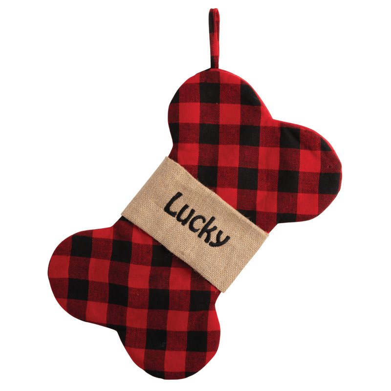 Dog Bone Personalized Stocking, Yes