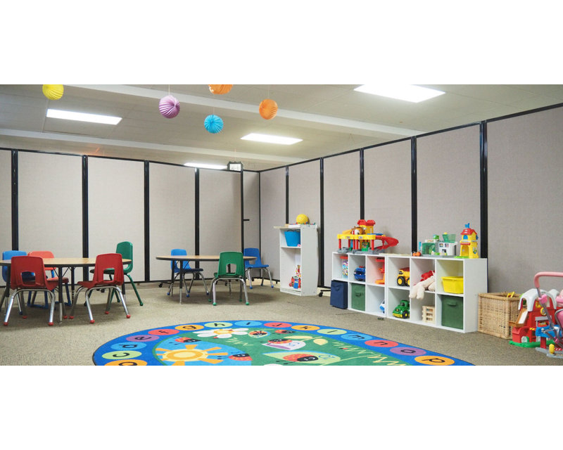 Cloison portative Soundsorb Room Divider 360, H 48 po x l 168 po, Gris foncé