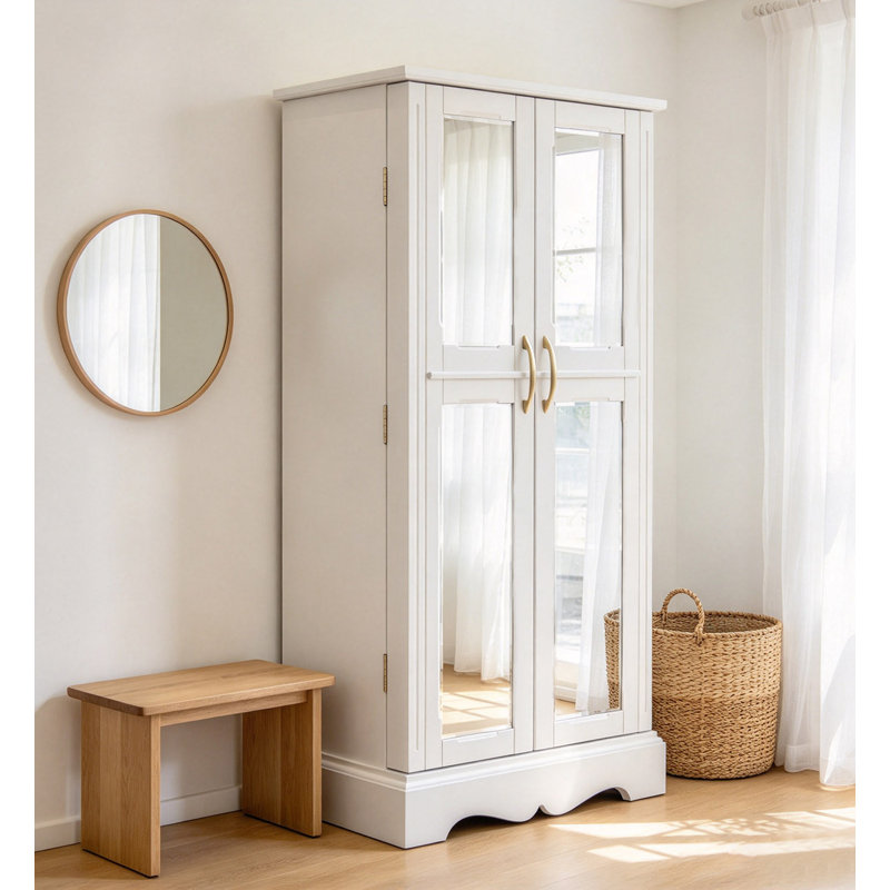 18 " W Solid Wood Jewelry Armoire