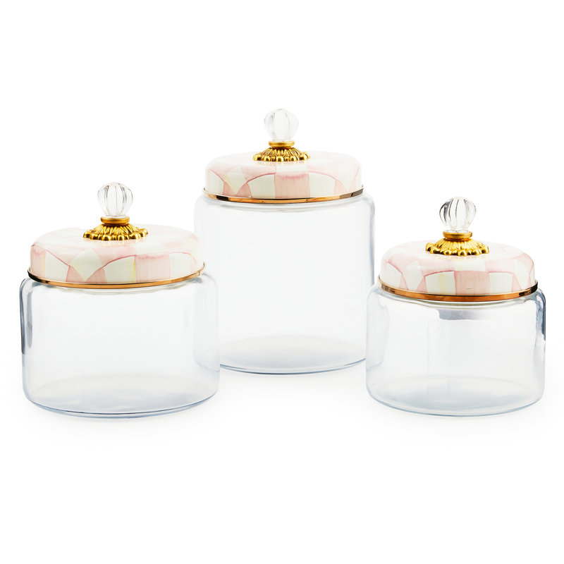Rosy Check Kitchen Canister Medium, 64"