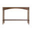 Console rustique en bois brun de 119 cm avec pieds tournés en spirale et tablette de rangement | Idée-cadeau