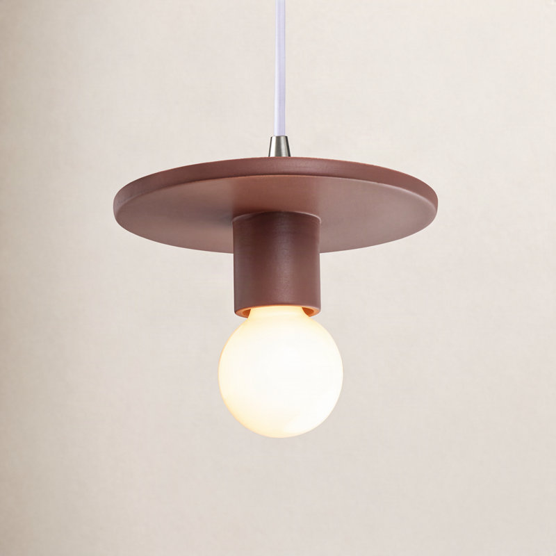 Luminaire suspendu à 1 lumière Leni, Argile Canyon, Nickel brossé